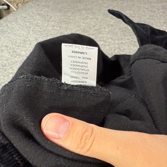 Love Tree Dress Women L Large Black Sheath Short Corduroy Button Sleeveless - Picture 6 of 7